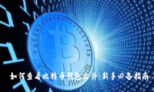  如何查看比特币钱包文件：新手必备指南